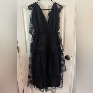 Black 3 layer Tulle dress